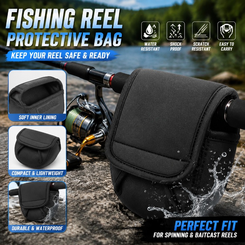 Fishing Rod Combo - Tas Pelindung Reel Pancing, Kantong Penyimpanan